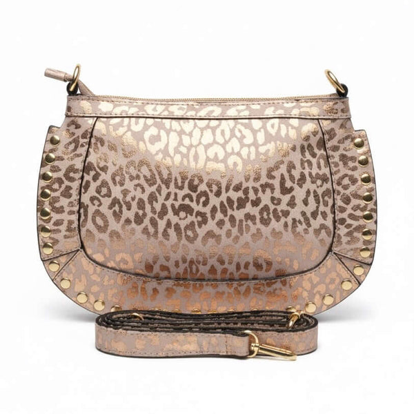 Poseta medie pentru femei din piele naturala, auriu- Made in Italy