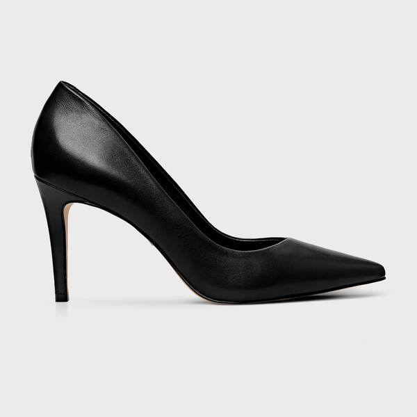 Pantofi dama din piele naturala, Model stiletto, Negru - CARRANO 159009