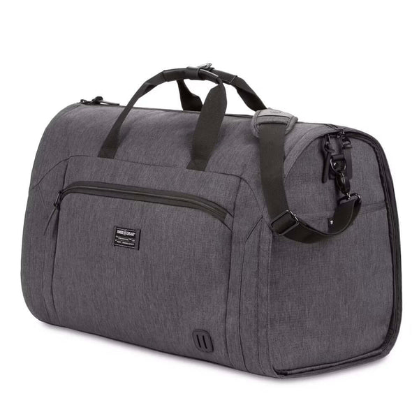 Geanta de barbati SWISSGEAR 7638, gri inchis, ideal pentru calatorii de afaceri, compartimente eficiente pentru organizare.