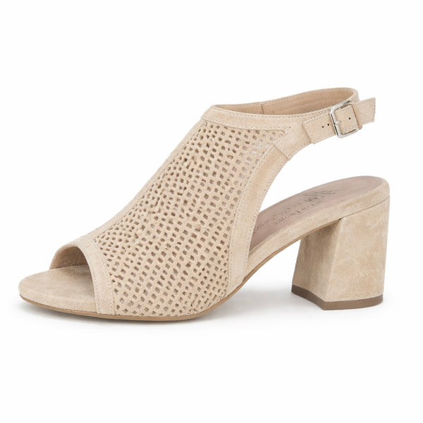 Sandale dama piele naturala intoarsa, Bej-Altramarea, 27864 Camoscio Catalina