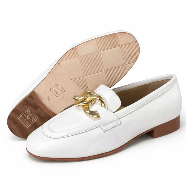 Pantofi dama din piele naturala, Alb-Rebecca M@Lucchi, Art Keira Bianco, R9