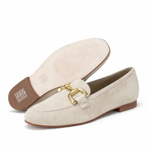 Pantofi dama din piele naturala intoarsa, Nude-Rebecca M@Lucchi, Art Elody Sabbia, R9