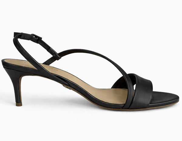 Sandale dama stiletto din piele naturala, negru - CARRANO 250002