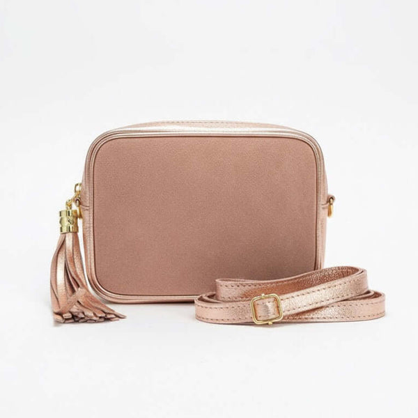 Poseta pentru femei din piele naturala, bej-auriu- Made in Italy