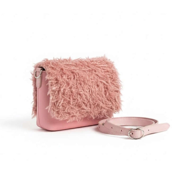 O bag, Geanta de umar mica pentru dama cu manere detașabile, roz