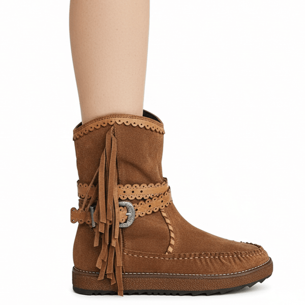 Ghete dama din piele naturala intoarsa, Maro/Maro-Rebecca White, Crosta Cuoio TU1510 , R5