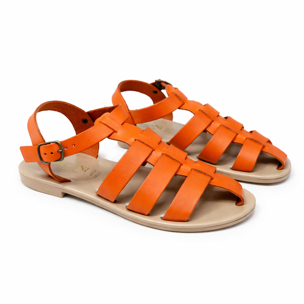 Sandale dama din piele naturala, Bellini, Matera Orange, R9