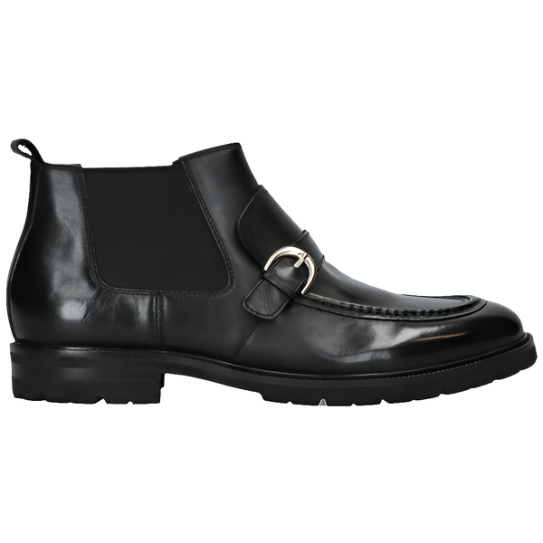 Ghete barbati din piele naturala negru, model Sax, ideal pentru toamna iarna 2024, stil elegant si confortabil.