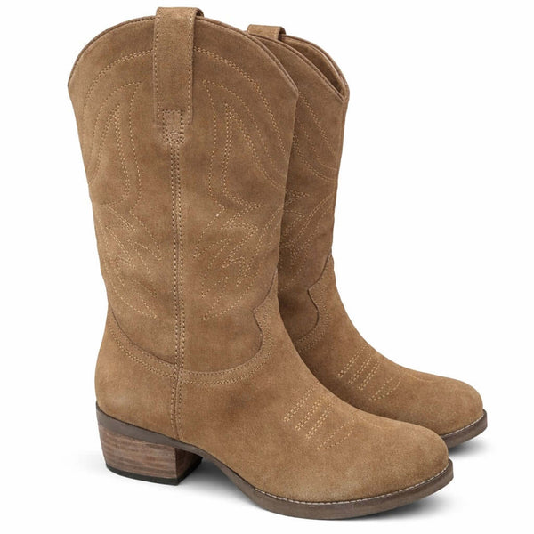 Ciocate dama din piele naturala intoarsa, maro-NOTRE-V, KI-4524 Clove, design italian sofisticat.