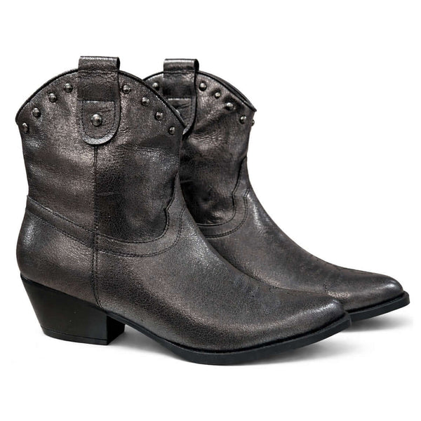 Ciocate dama din piele naturala, bronz-Made in Italy, Mexoy K5895 - botine elegante din piele cu toc de 5 cm.