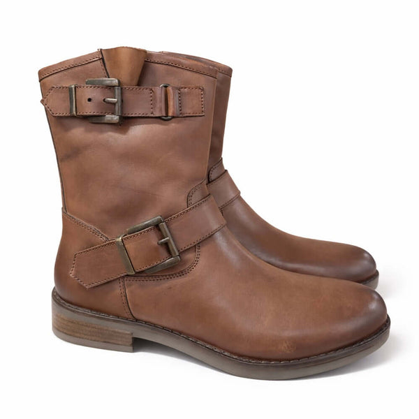 Ghete dama din piele naturala, Maro-NOTRE-V, KI-5767 Clove - ghete din piele, toc elegant de 3.5 cm.