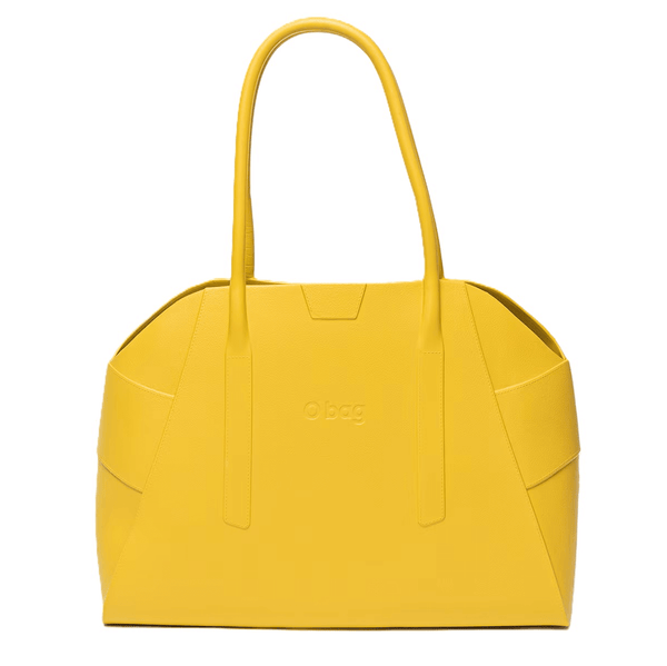 Geanta de dama Obag, galben, manere pentru umar, din material durabil si impermeabil, colectia Vara 2025.